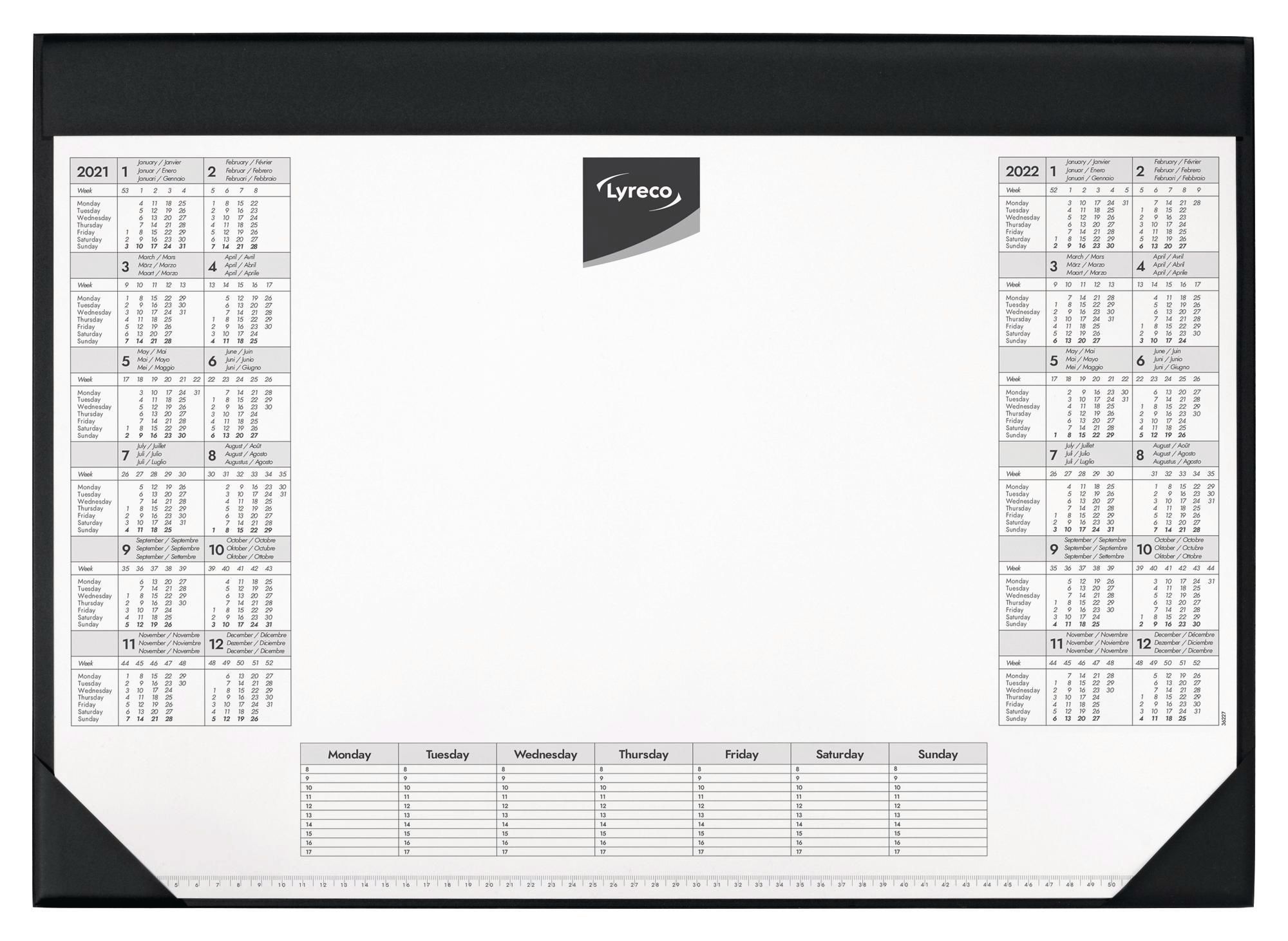 Skriveunderlag LYRECO kalender 59x42cm